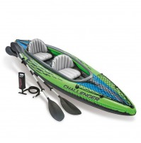 Canoa gonfiabile Intex 68306 Challenger K2 2 persona remi pompa Kayak